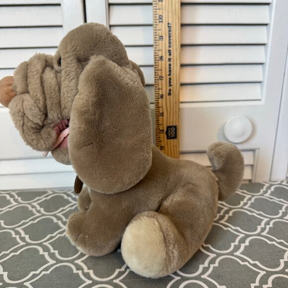 Ganz Vintage Wrinkles 1981 Dog Plush Toy Stuffed Animal Medium Brown 10" Puppy - Picture 10 of 12